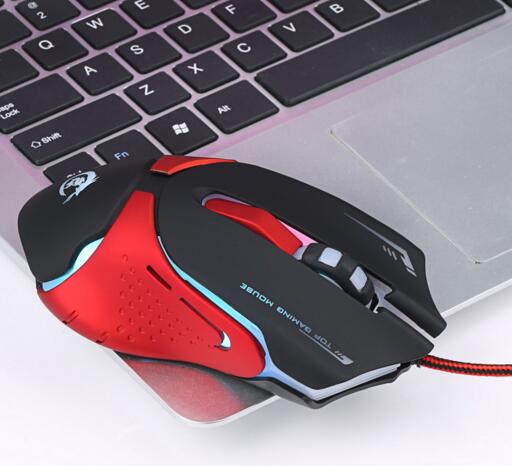 Adjustable 1200/1600/2400/3200 DPI Colorful flash game mouse